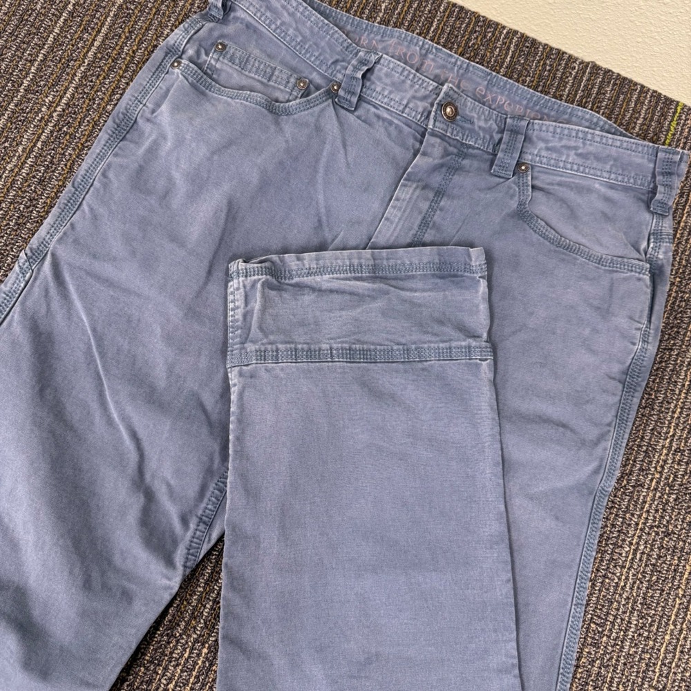 Prana Bronson Pants Mens 35x32 Blue Excellent Stretch Canvas Workwear M4BR32111
